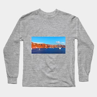 Santorini Cliffs Long Sleeve T-Shirt